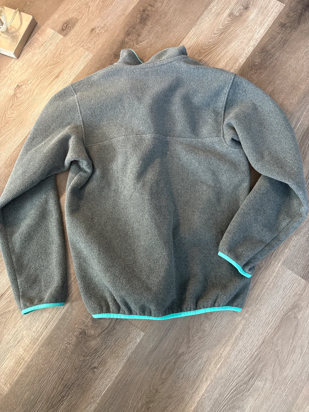 Patagonia Synchilla Fleece Snap-T Pullover - Gray/Teal - Size S - photo 5