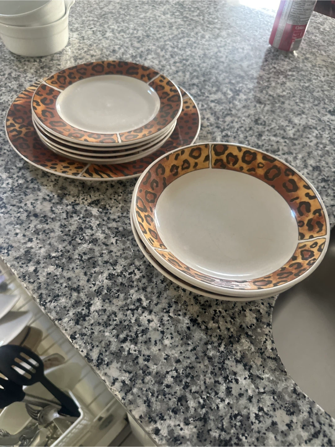 Leopard Print Dinner Plates - Set of 6