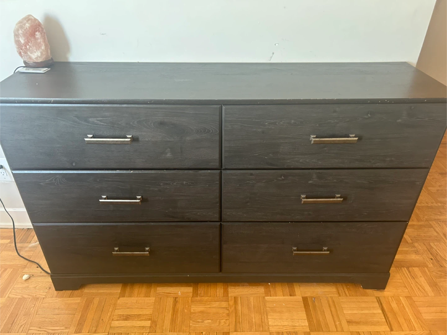 Dark Grey Six-Drawer Dresser