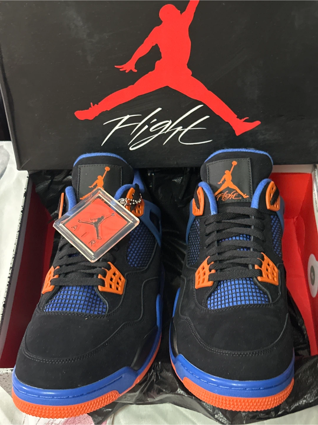 Air Jordan 4 "Flight" Black Blue Orange - photo 2