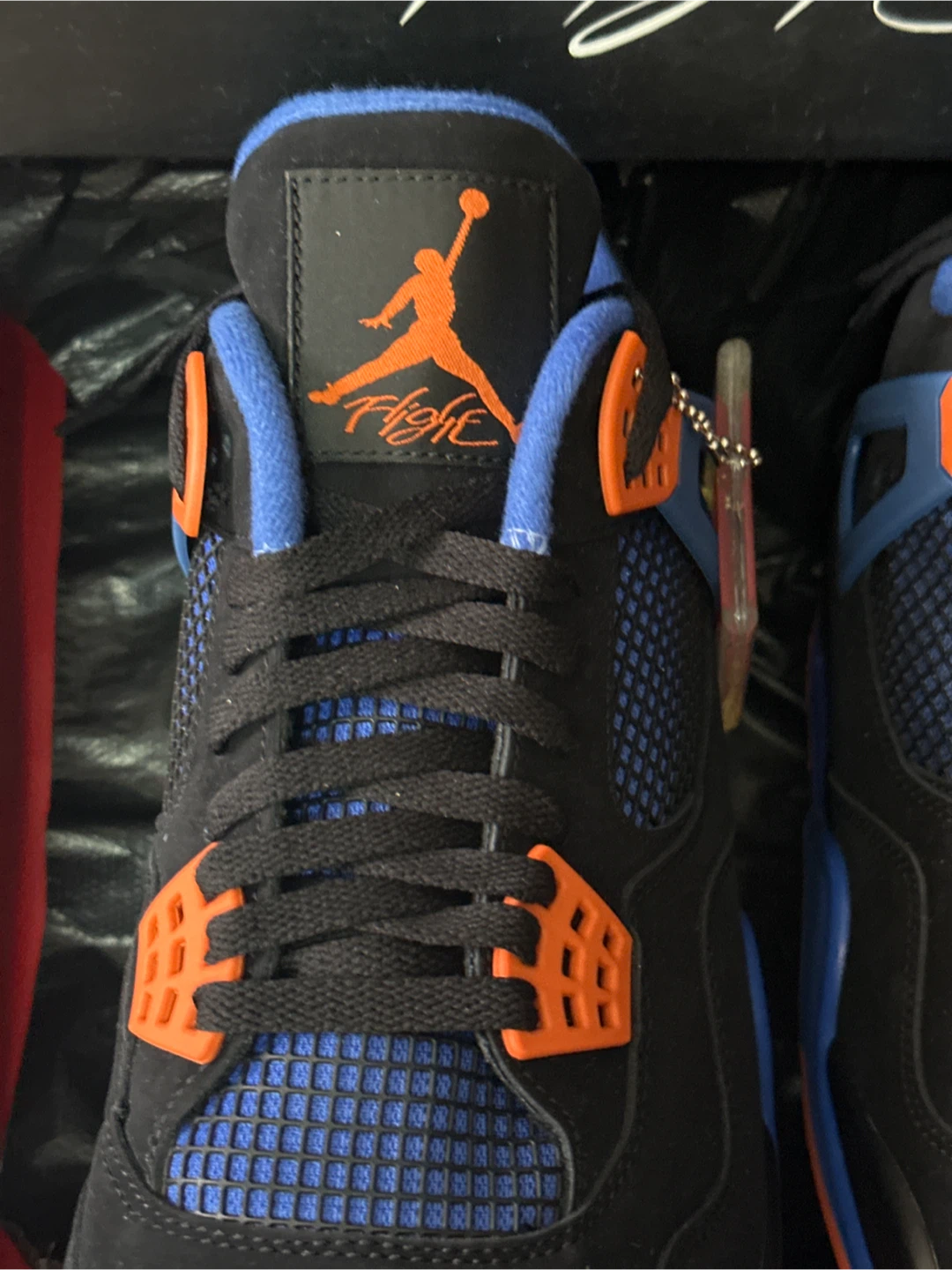 Air Jordan 4 "Flight" Black Blue Orange - photo 3