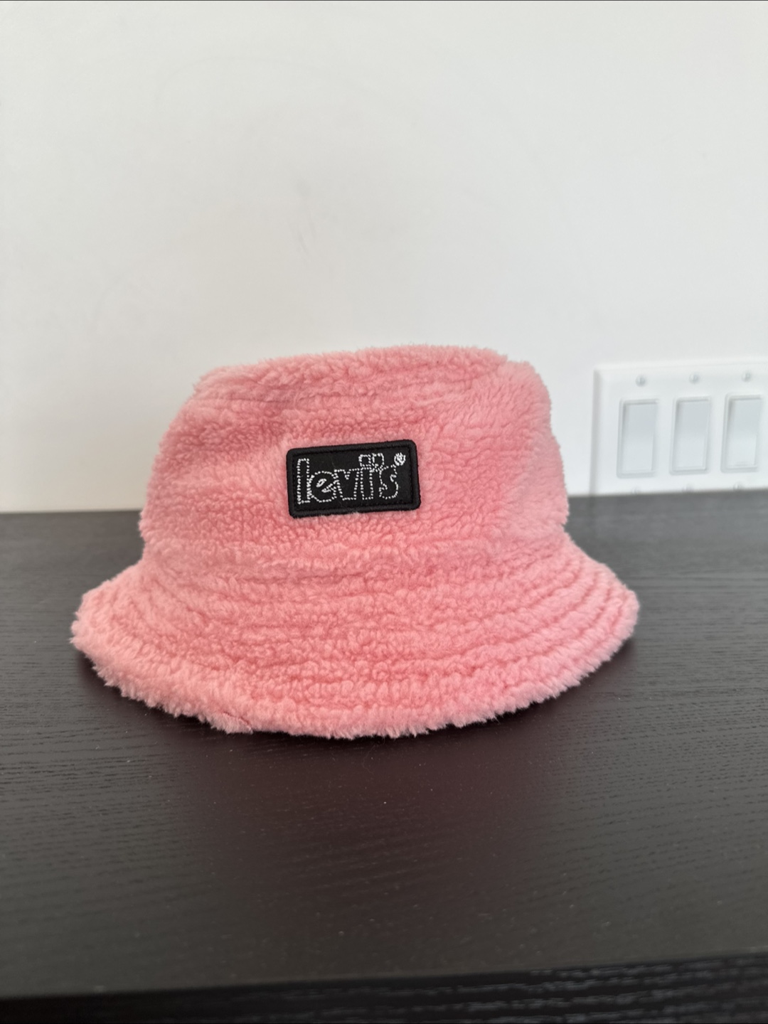 Levi's Pink Teddy Fleece Bucket Hat