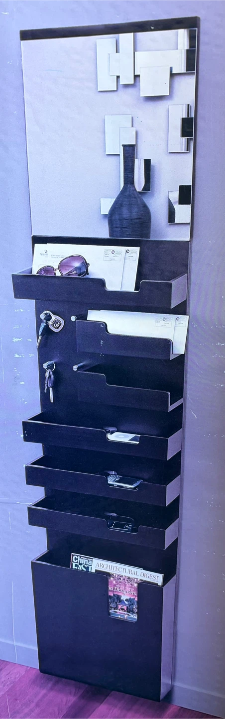 Magz Entryway Organizer with Mirror and Charging Stations