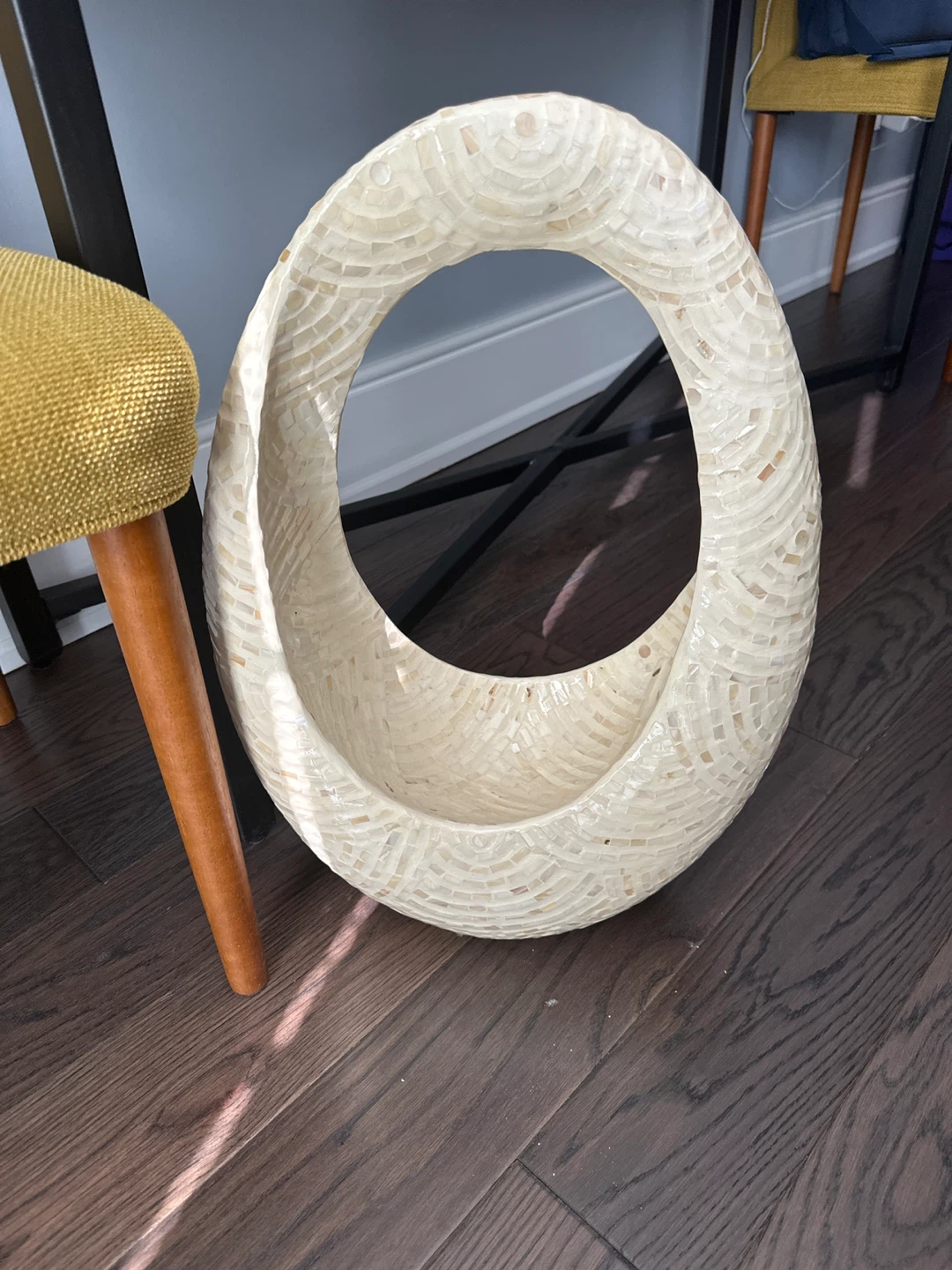 Decorative Oval Mosaic Vase/Basket