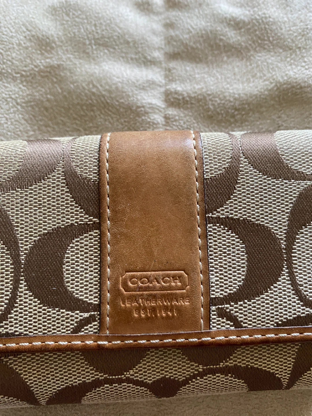 Coach Monogrammed Trifold Wallet Vintage - photo 2