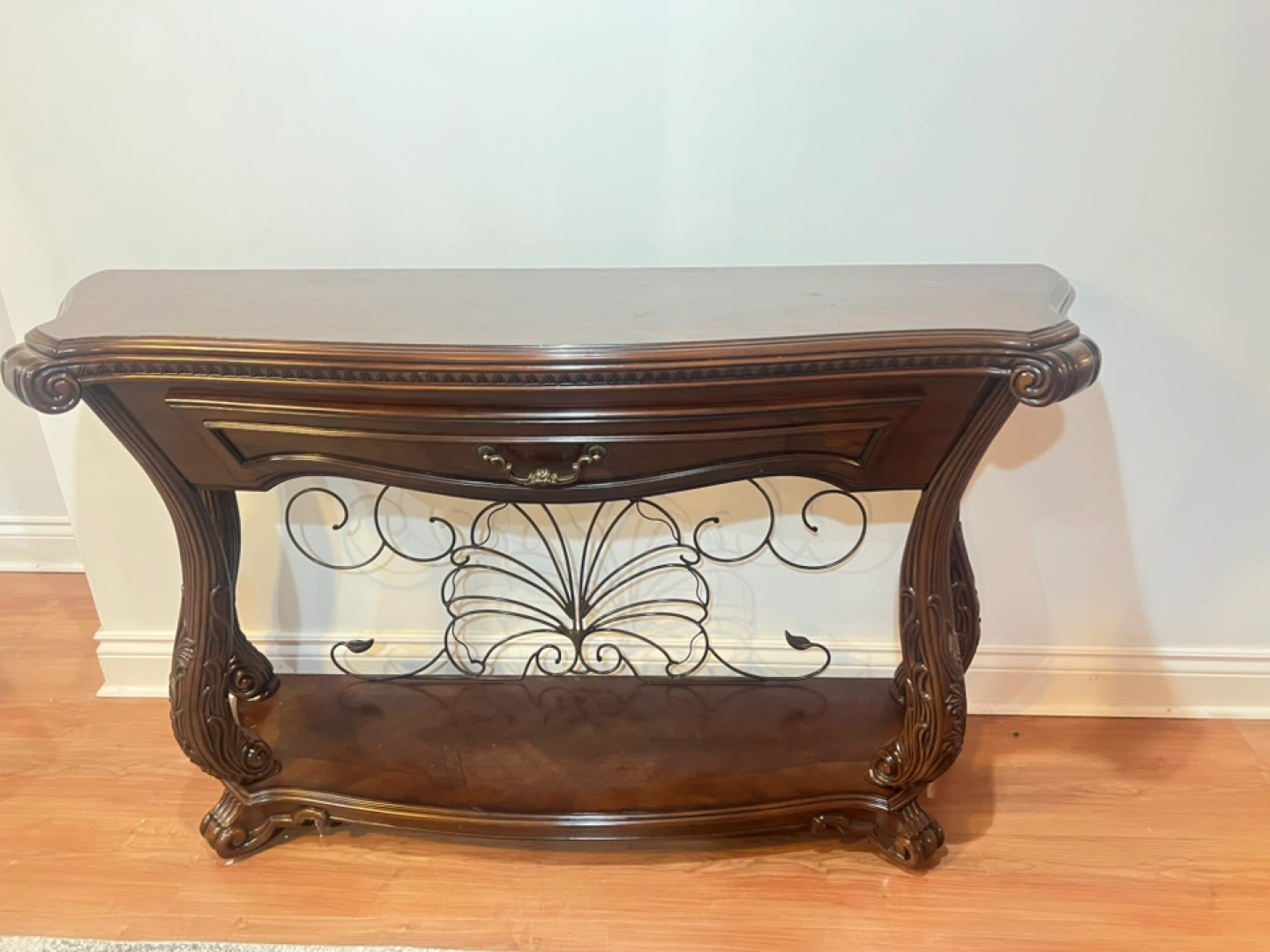 Ornate Console Table with Drawer