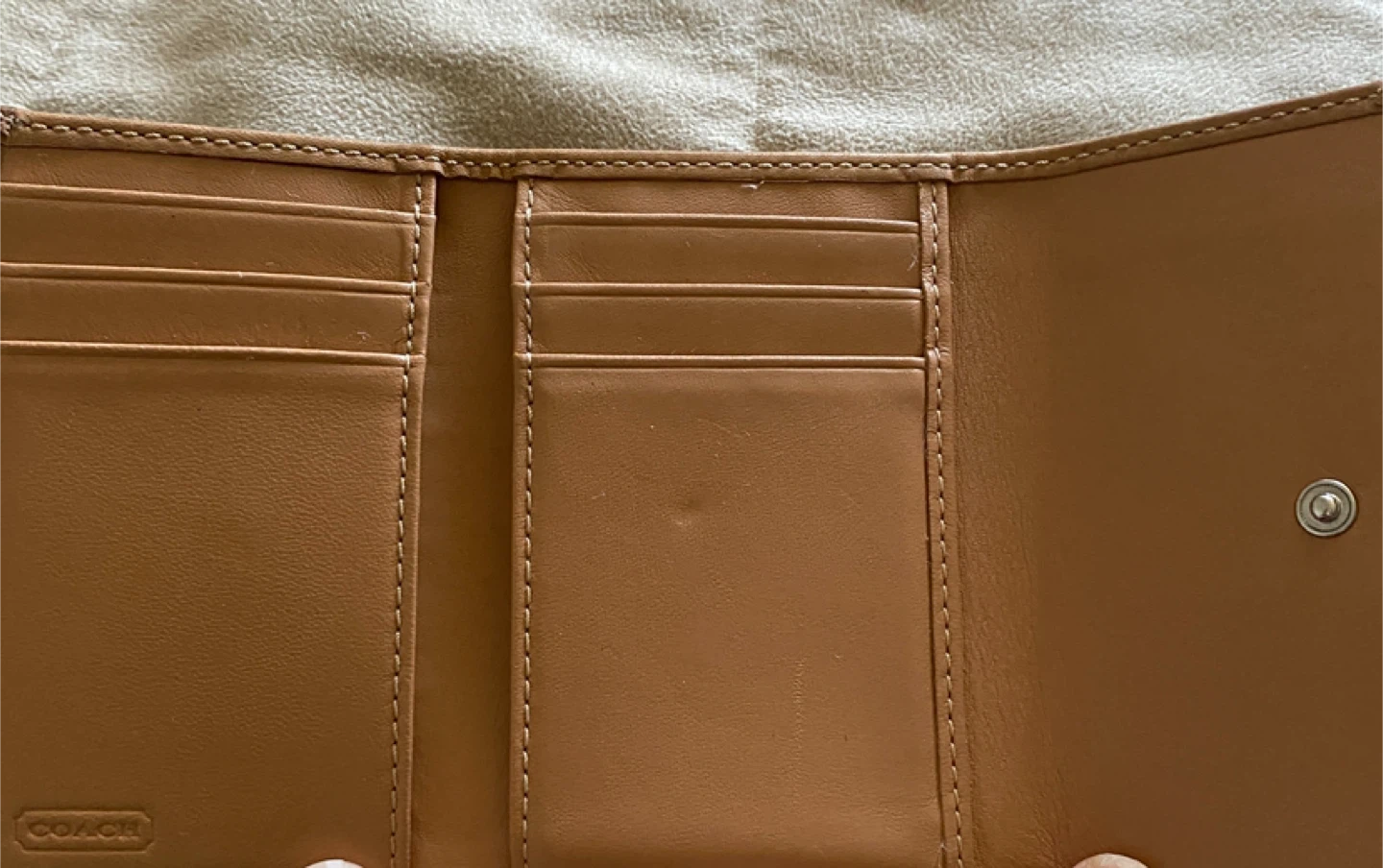 Coach Monogrammed Trifold Wallet Vintage - photo 4