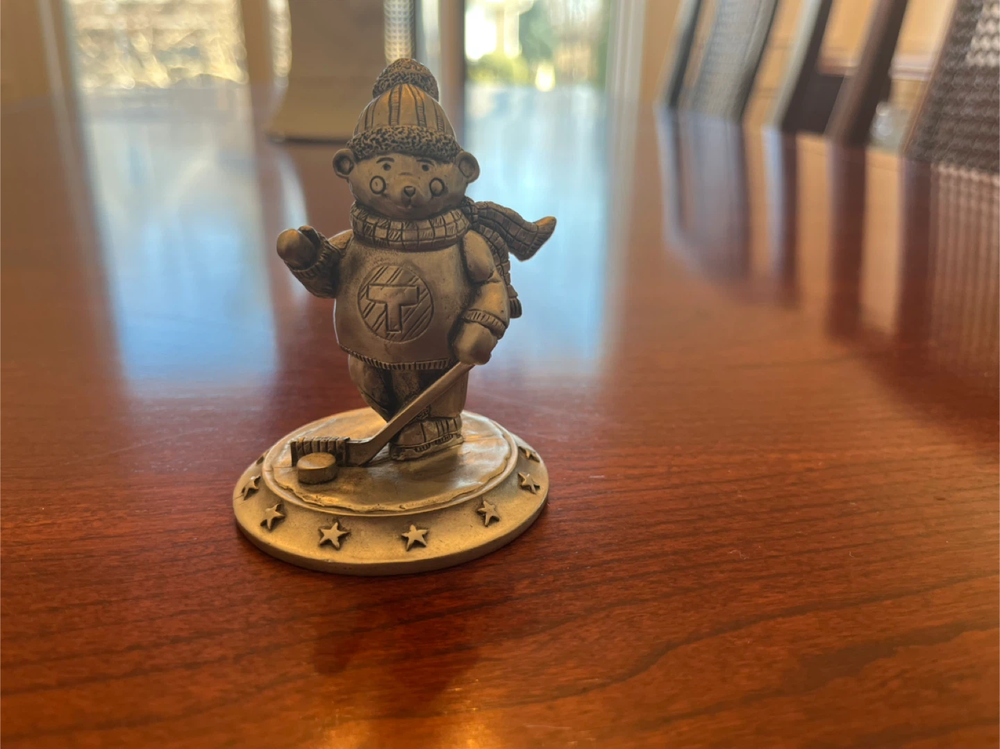 Seagull Pewter Hockey Bear statue