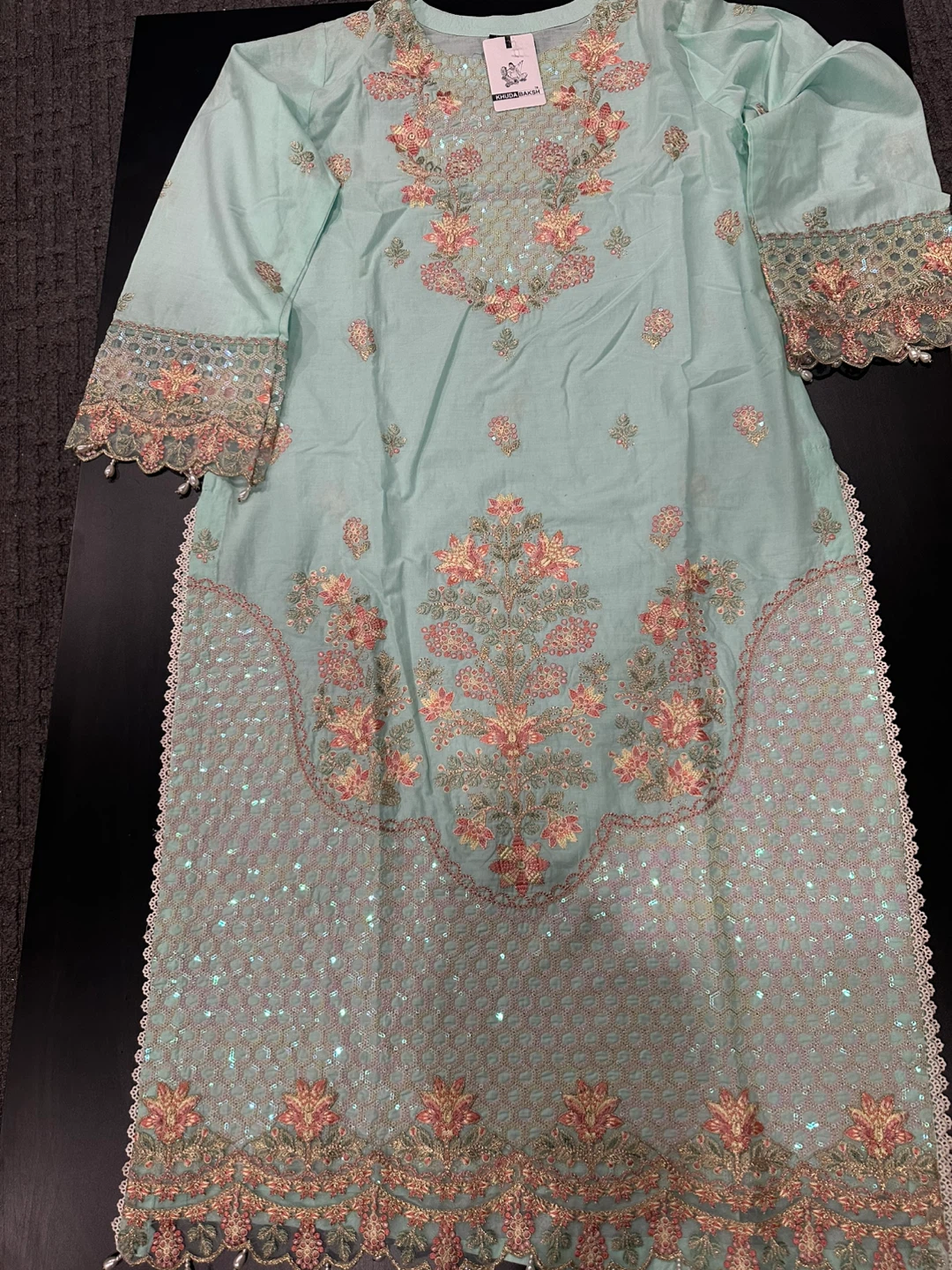 Embroidered Kameez Shalwar Suit with Dupatta - photo 2