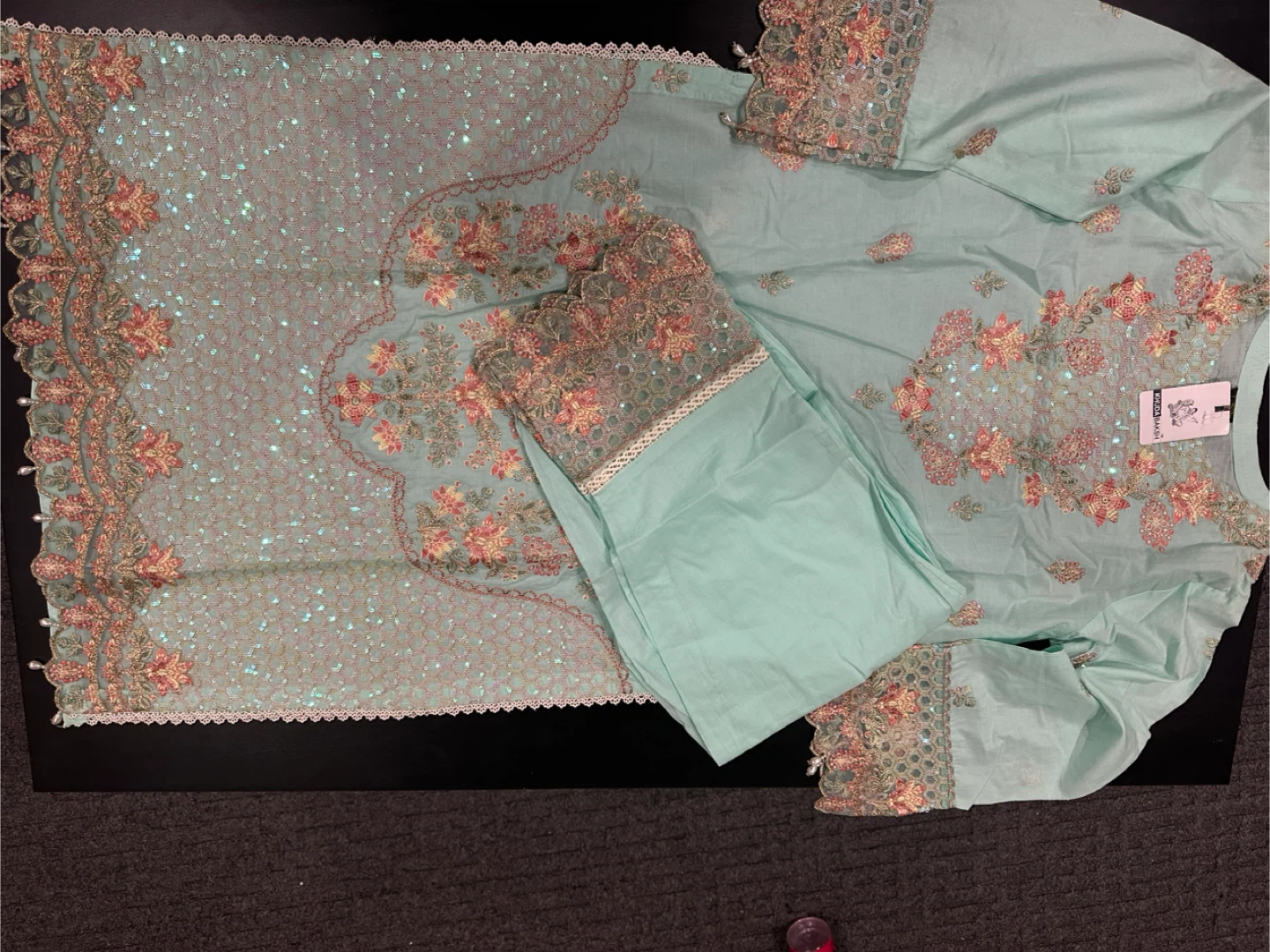 Embroidered Kameez Shalwar Suit with Dupatta - photo 3