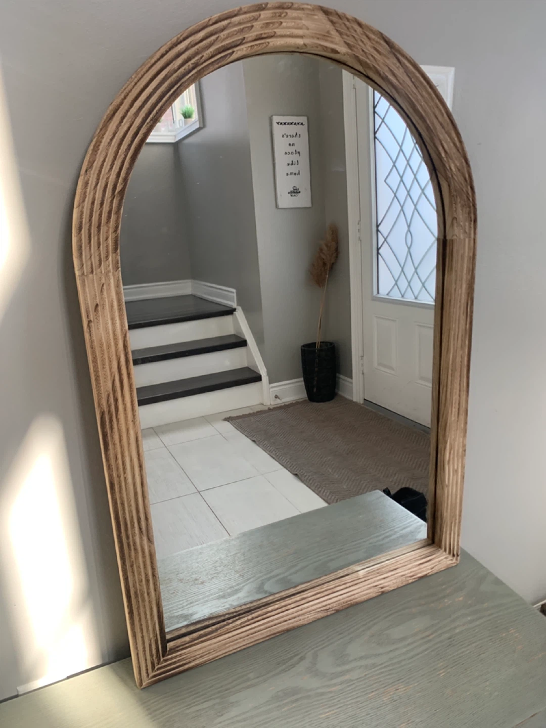 Arched Wood Mirror
