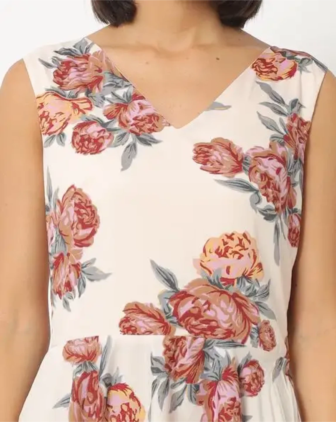 NEW! RARE LONDON Floral V-Neck Flared Midi Dress - photo 3