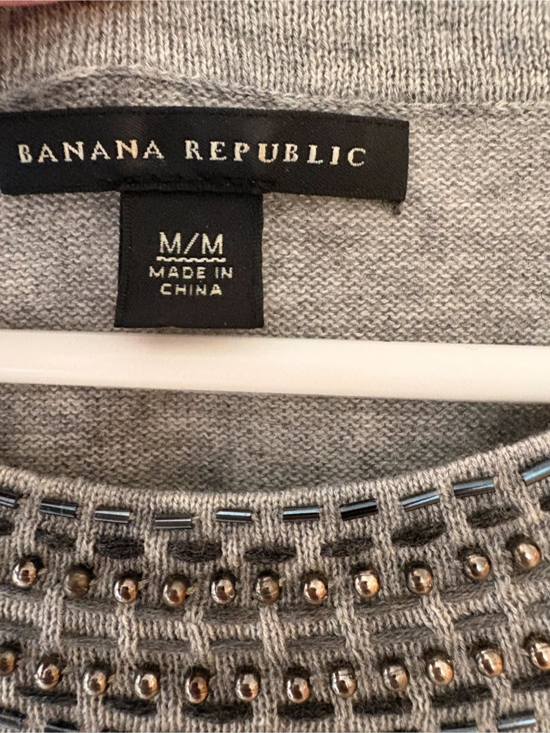 Banana Republic Grey Beaded Sweater - photo 3