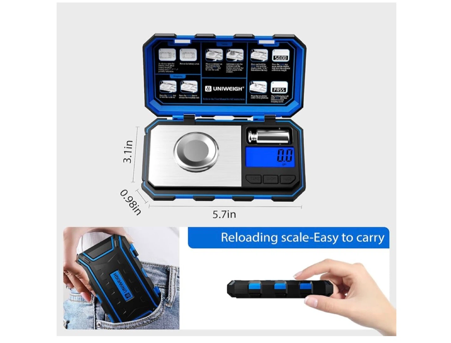 UNIWEIGH Professional Digital Scale UNI-98914-BLU - photo 2