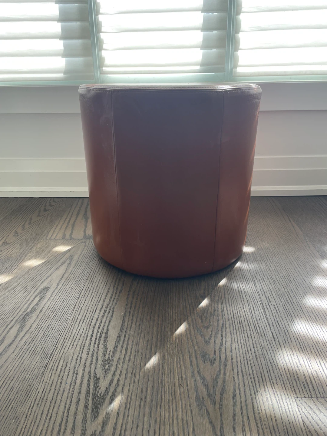 Faux Leather Ottoman - photo 2