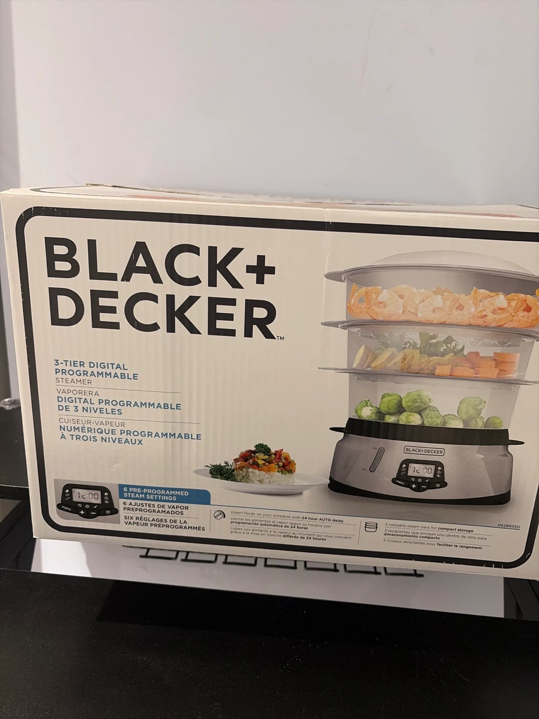 Black+Decker 3-Tier Digital Programmable Steamer