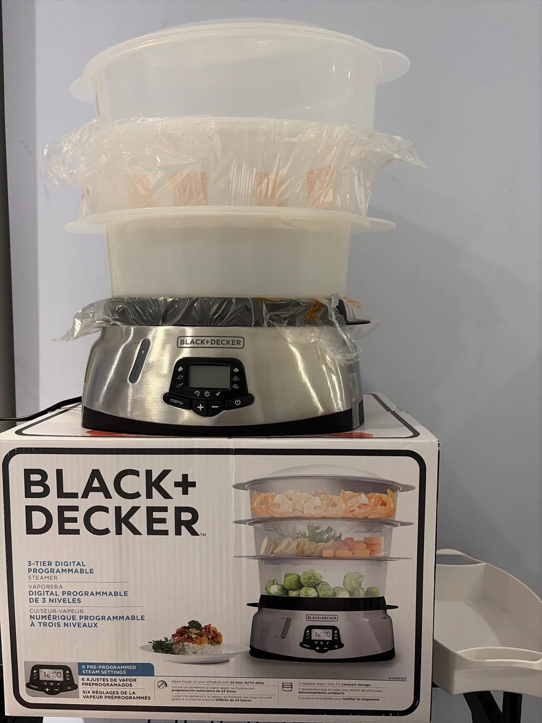 Black+Decker 3-Tier Digital Programmable Steamer - photo 2