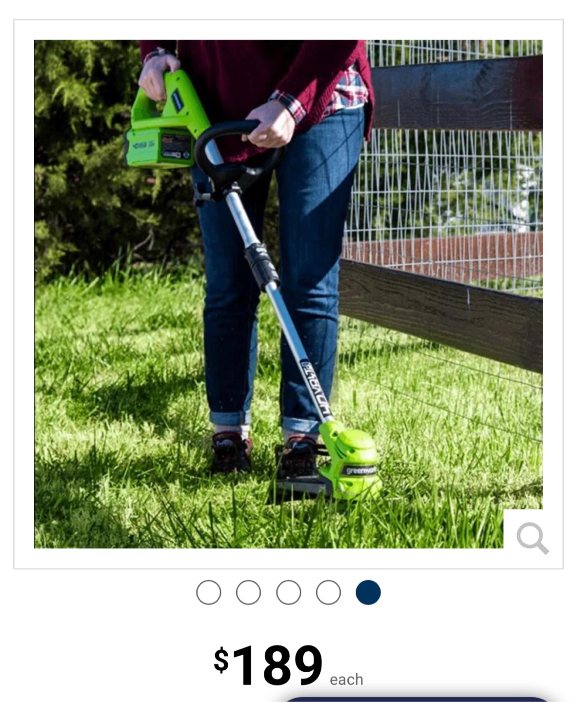 Greenworks 40V 12-in Cordless String Trimmer - photo 2