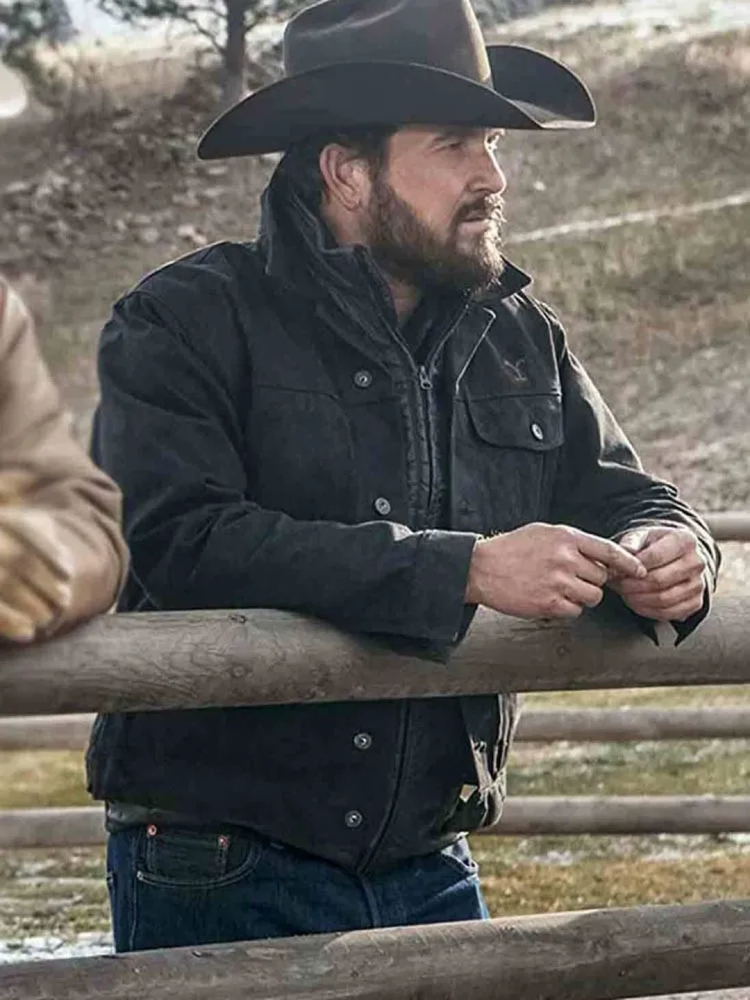 NEW! Yellowstone "Y" Logo Black Denim Rip Wheeler Jacket - photo 3