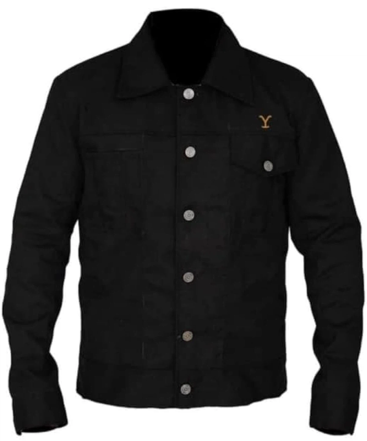 NEW! Yellowstone "Y" Logo Black Denim Rip Wheeler Jacket