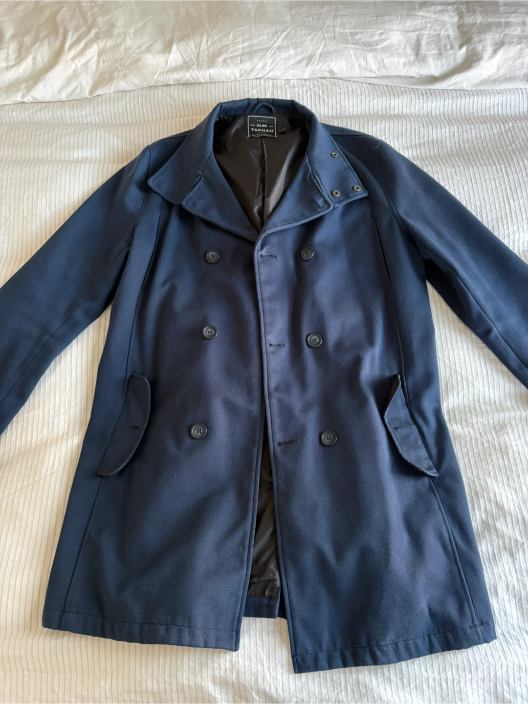 Topman Navy Pea Coat