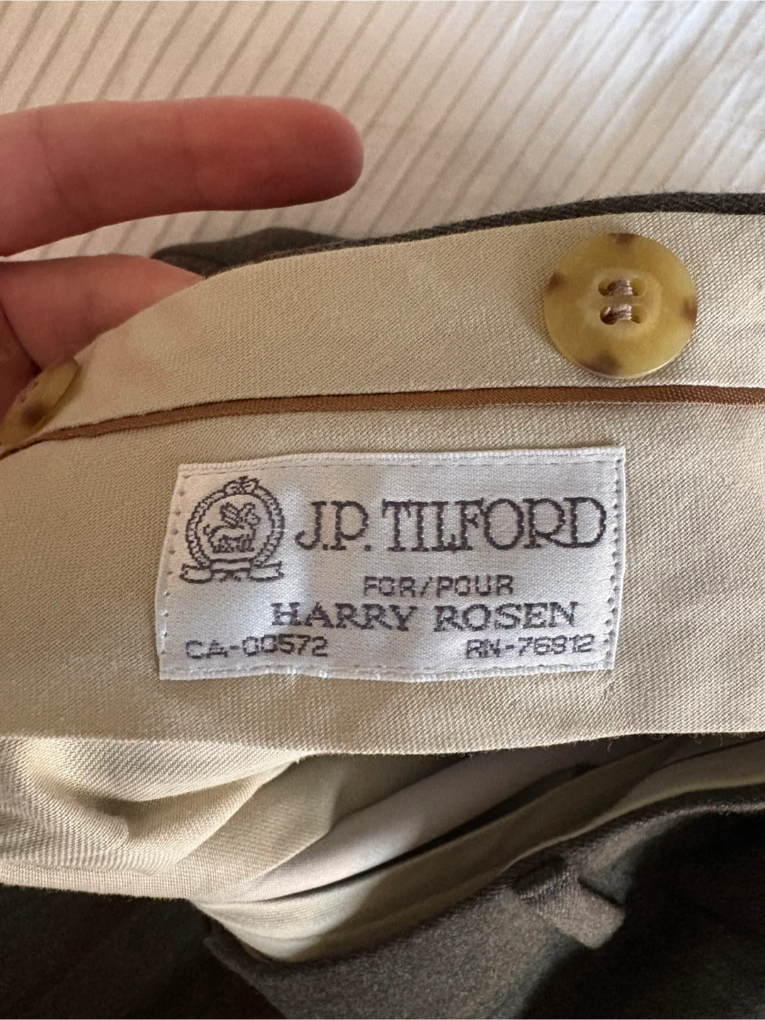 J.P. Tilford for Harry Rosen Men's Wool Dress Pants - photo 3