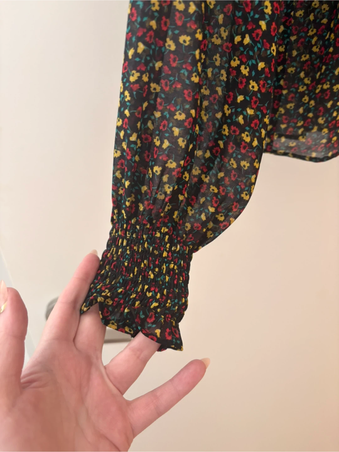 GAP Floral Print Long Sleeve Blouse - photo 3