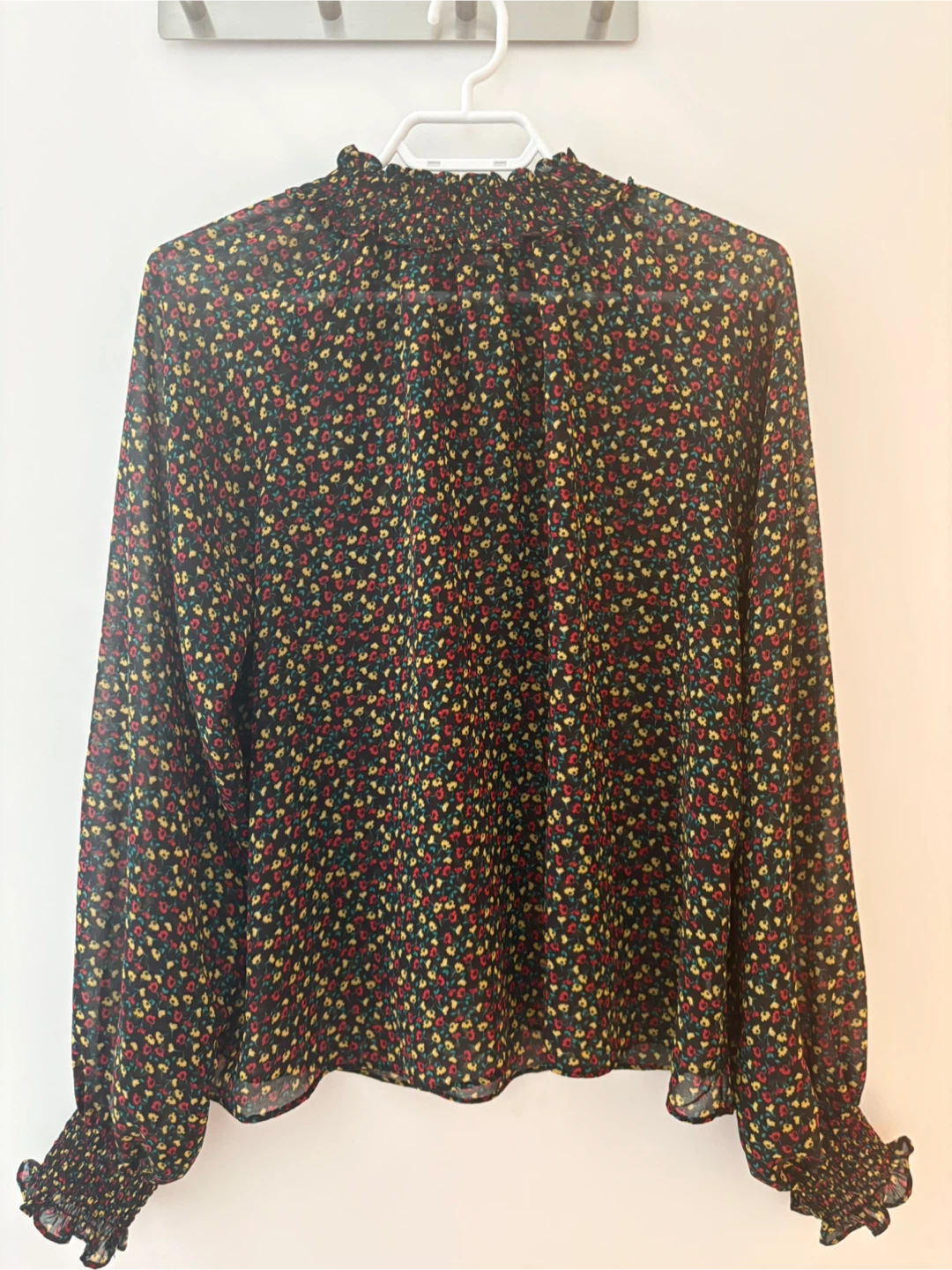 GAP Floral Print Long Sleeve Blouse