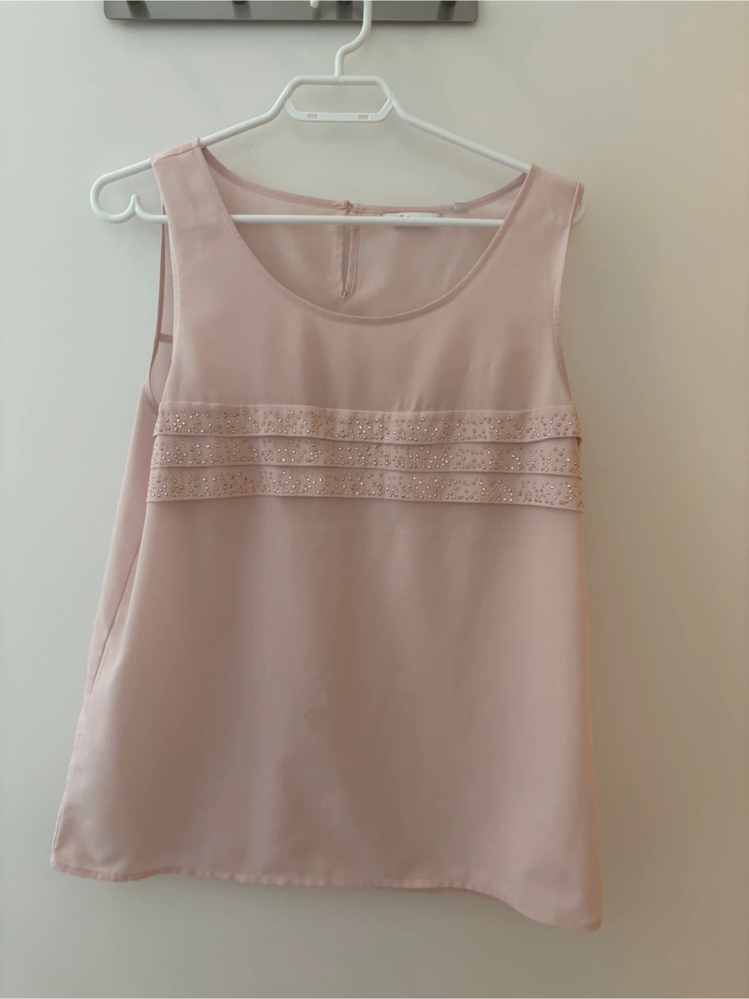 Reitmans Women's Pink Sleeveless Embellished Top