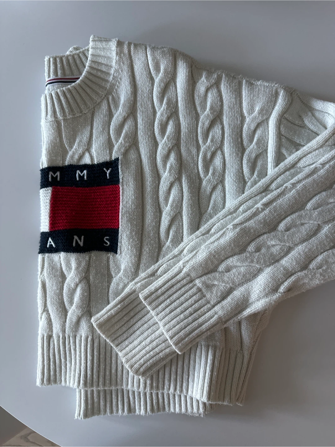 Tommy Jeans Cable Knit Sweater - Cream
