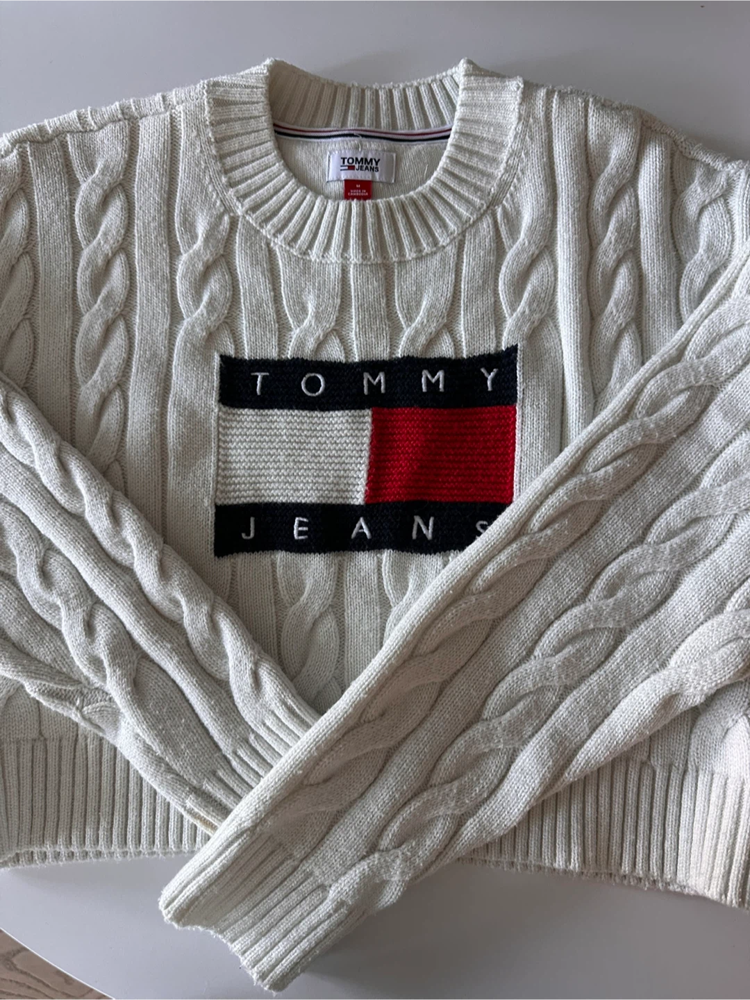 Tommy Jeans Cable Knit Sweater - Cream - photo 2
