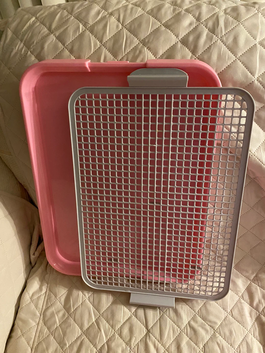 Pink Pet Training Tray with Grate - photo 2