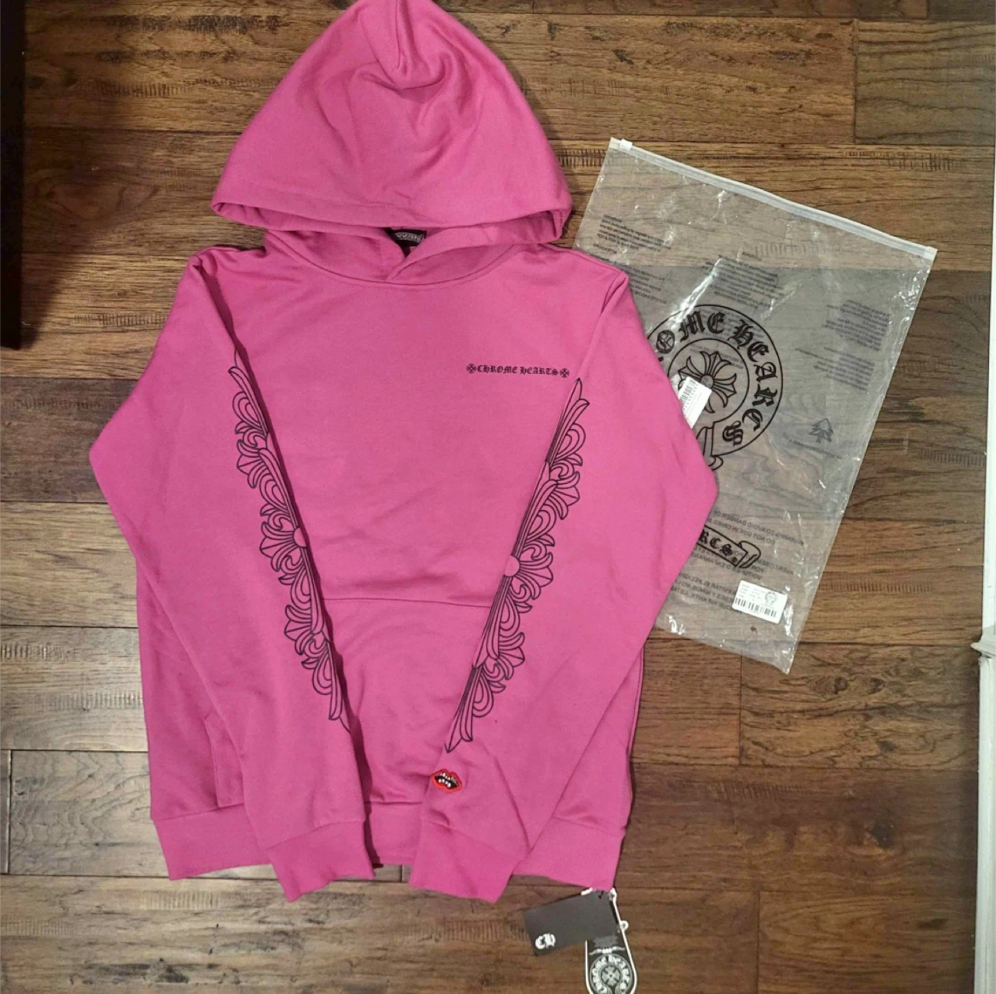 Chrome Hearts Pink Hoodie - photo 2