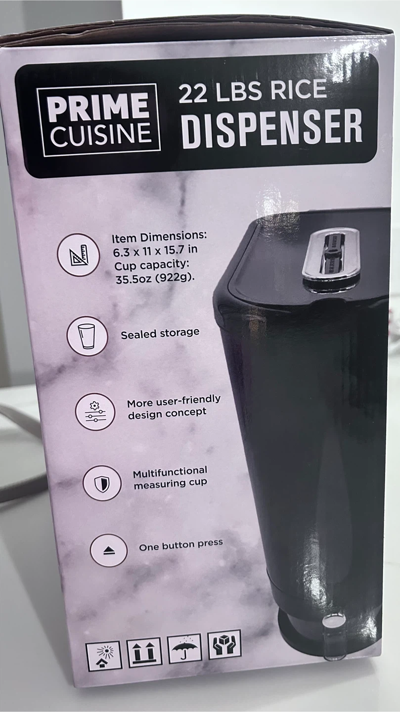 NEW 22 lbs Rice Dispenser – Airtight Kitchen Storage Container - photo 2