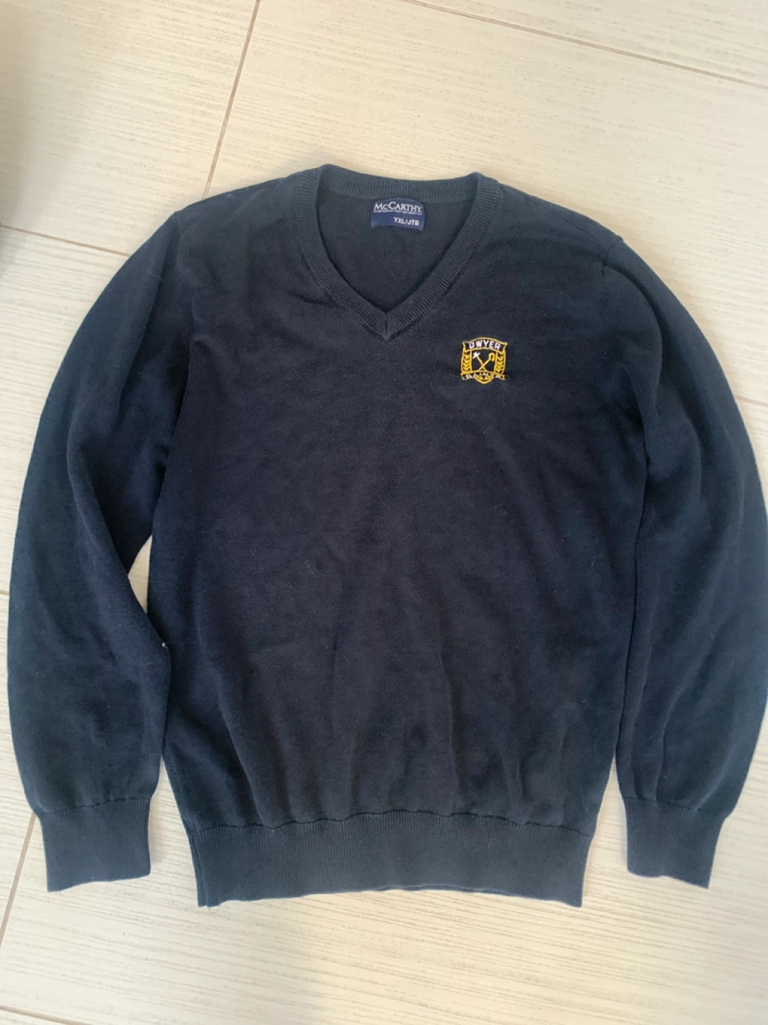 McCarthy V-Neck Sweater - YXL/JTG - Navy Blue