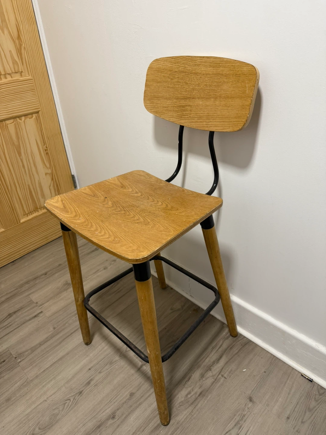 Wood and Metal Bar Stool - photo 2