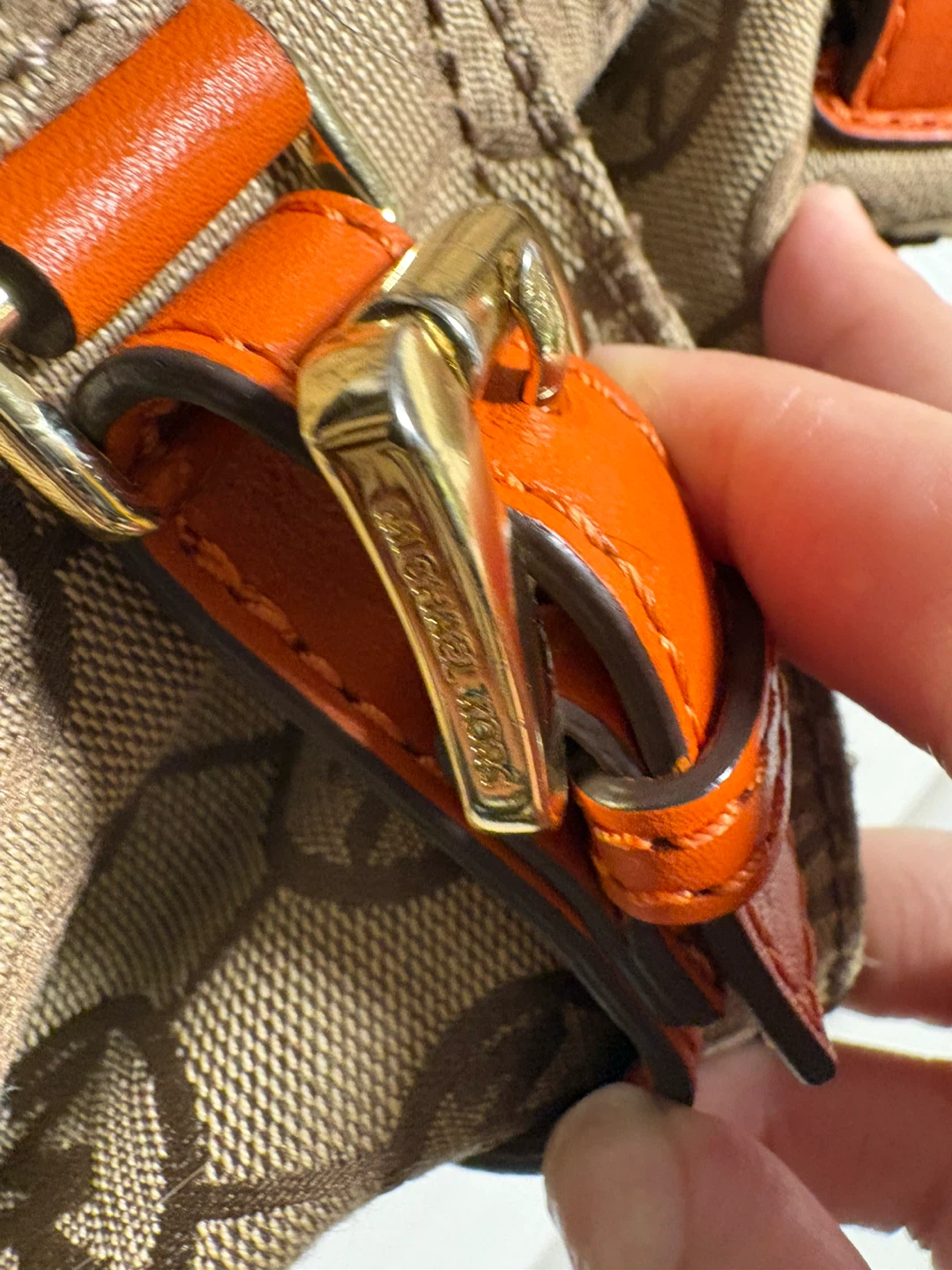 Michael Kors Monogram Tote Bag - Brown & Orange - photo 5