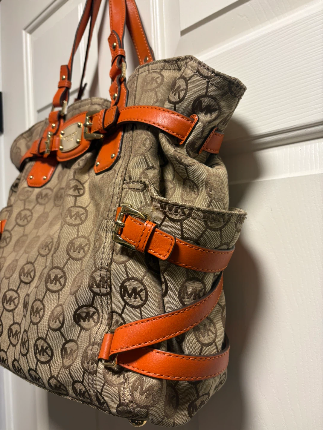 Michael Kors Monogram Tote Bag - Brown & Orange - photo 3