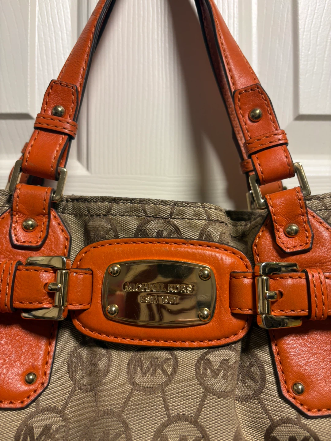 Michael Kors Monogram Tote Bag - Brown & Orange - photo 2