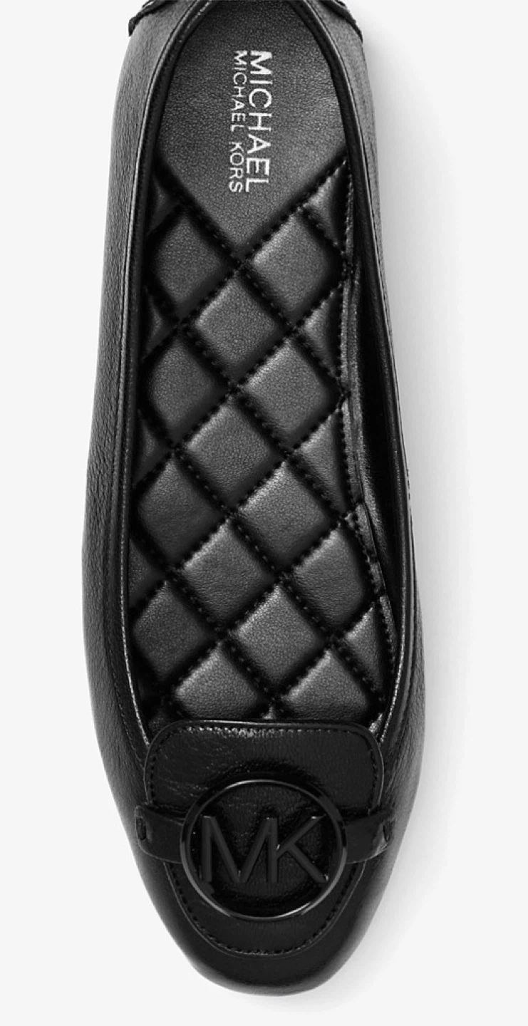 Michael Kors Black Leather Quilted Loafers