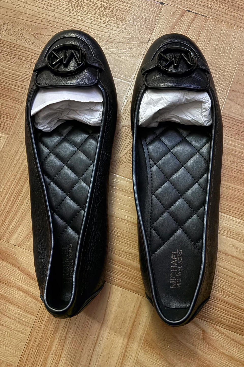 Michael Kors Black Leather Quilted Loafers - photo 2