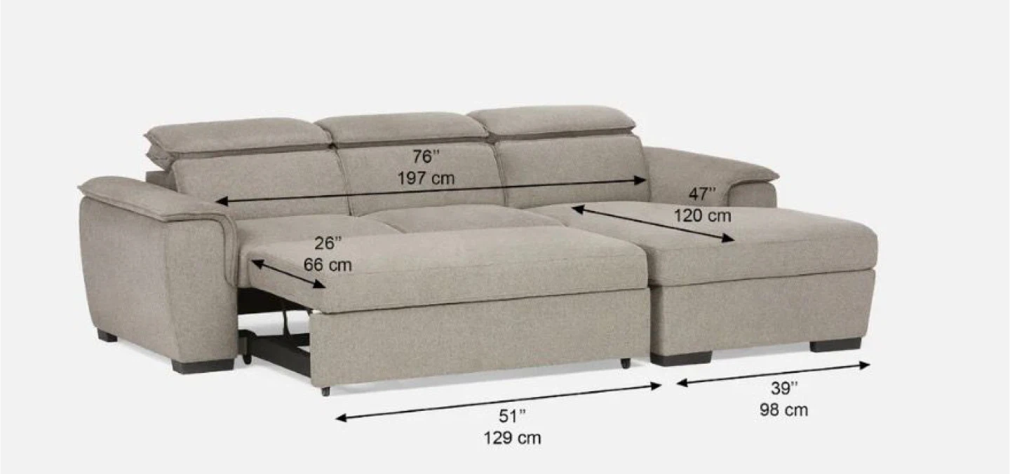 Sectional Sofa with Pull-out Bed