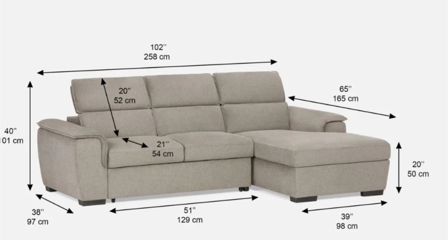 Sectional Sofa with Pull-out Bed - photo 2