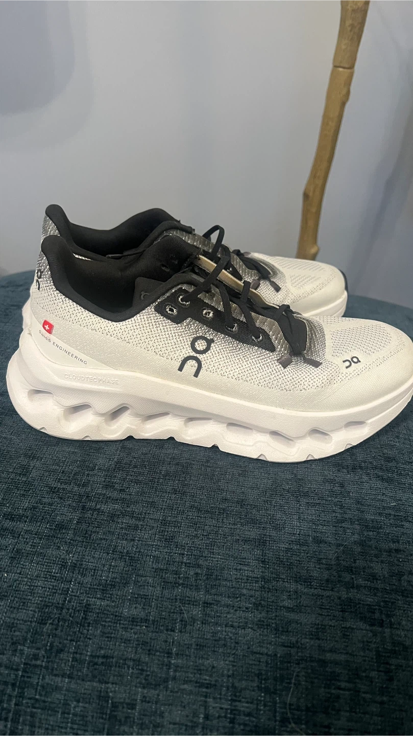 On Cloudmonster Running Shoes White/Black - photo 3