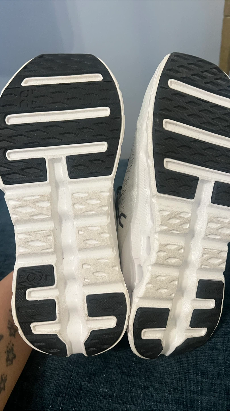 On Cloudmonster Running Shoes White/Black - photo 4