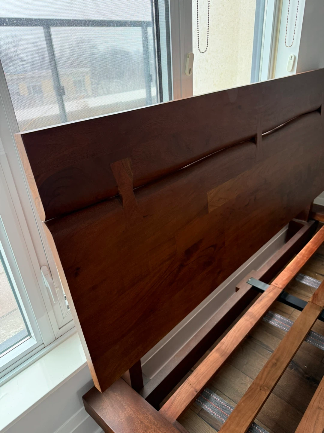 Wooden Bed Frame with Headboard - photo 4