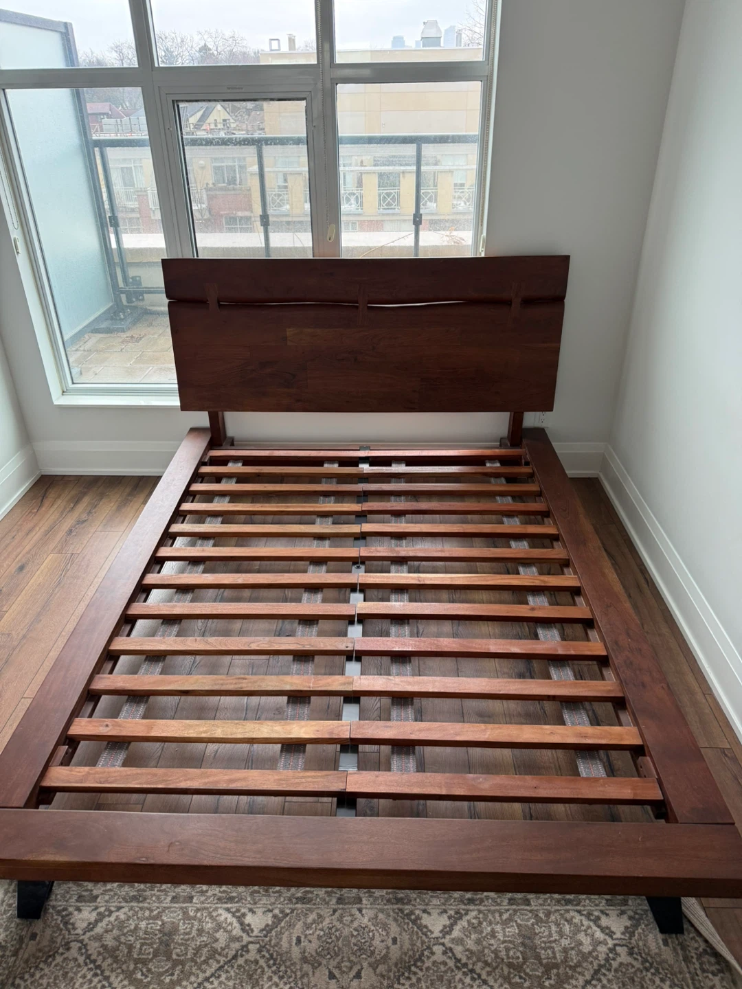 Wooden Bed Frame with Headboard