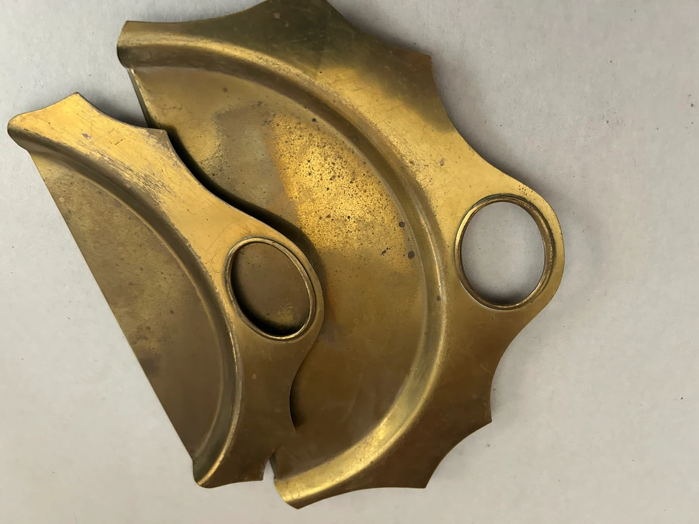 Vintage Brass Serving Trays (Set of 2)
