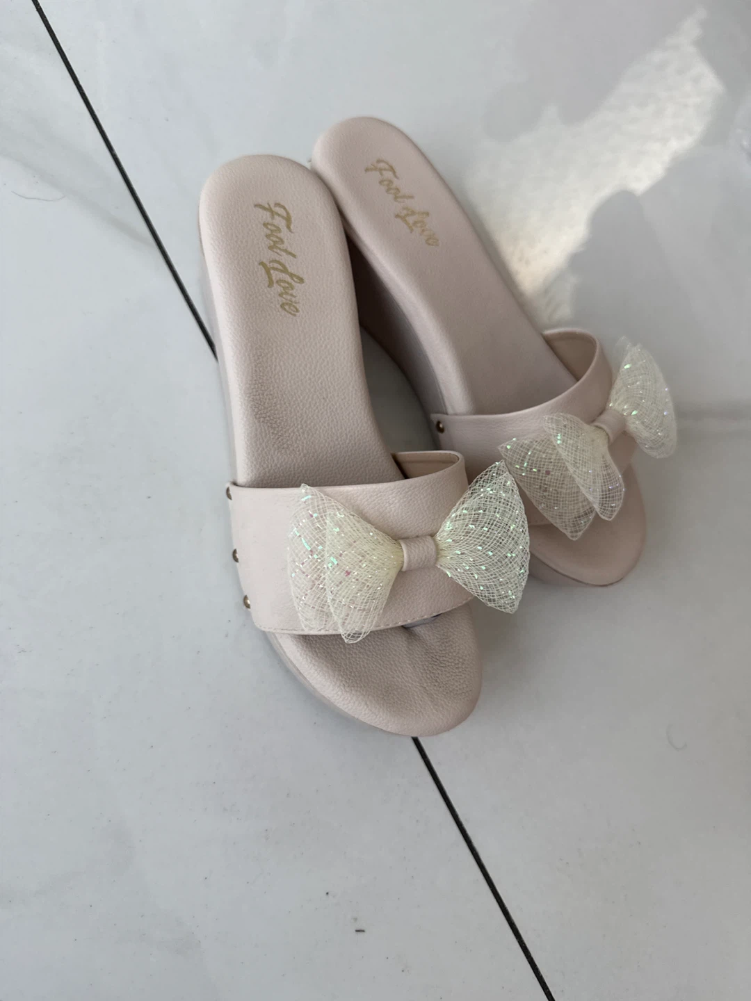 Foot Love Bow Slides