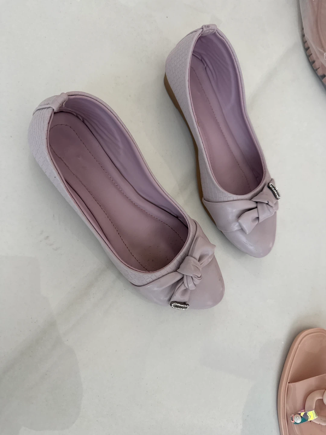 Women's Lavender Ballet Flats with Bow